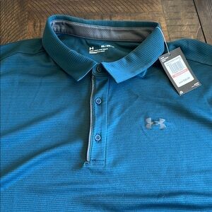 Under Armour Blue Athletic Polo Shirt 3XL